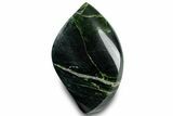 Polished Jade (Nephrite) Flame - Afghanistan #323279-1